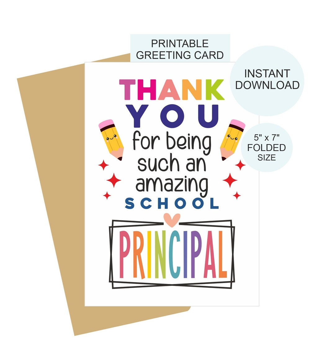School Principal Card Printable / School Principal Appreciation pertaining to Free Printable Principal Appreciation Cards