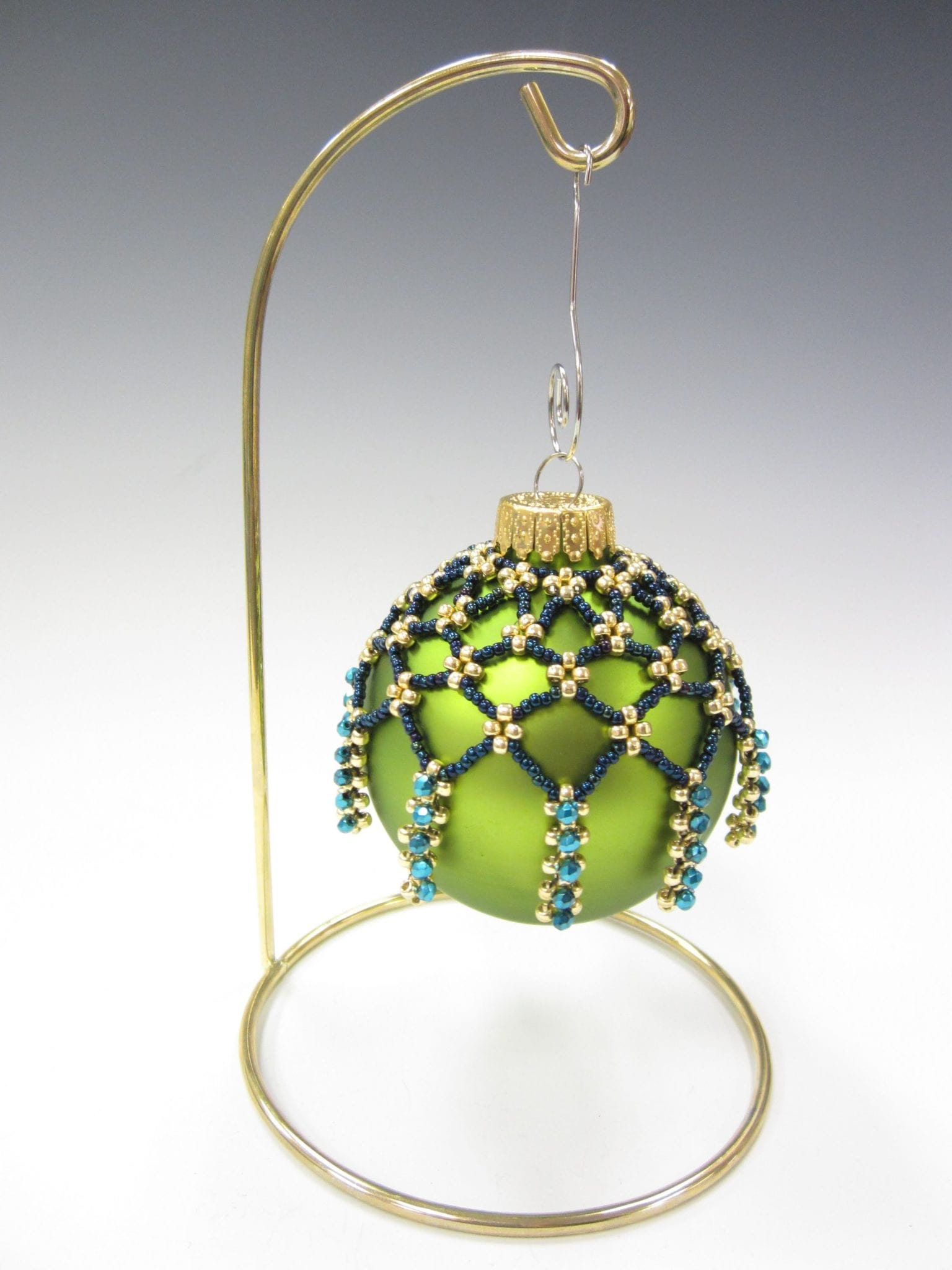 Starry Night Ornament Cover - Jill Wiseman Designs in Printable Free Beaded Christmas Ornament Cover Patterns