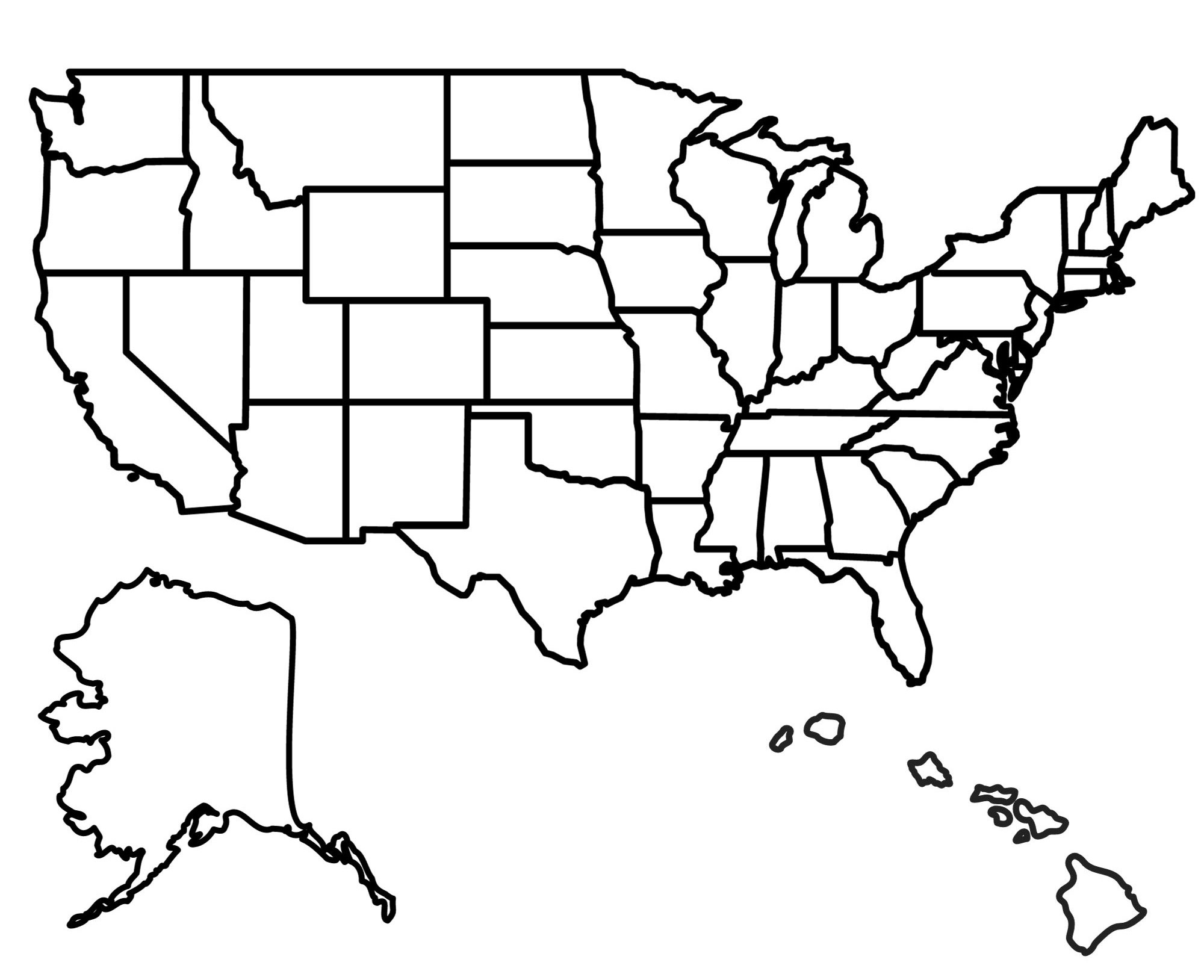 State Outlines: Blank Maps Of The 50 United States - Gis Geography within Blank 50 States Map Printable