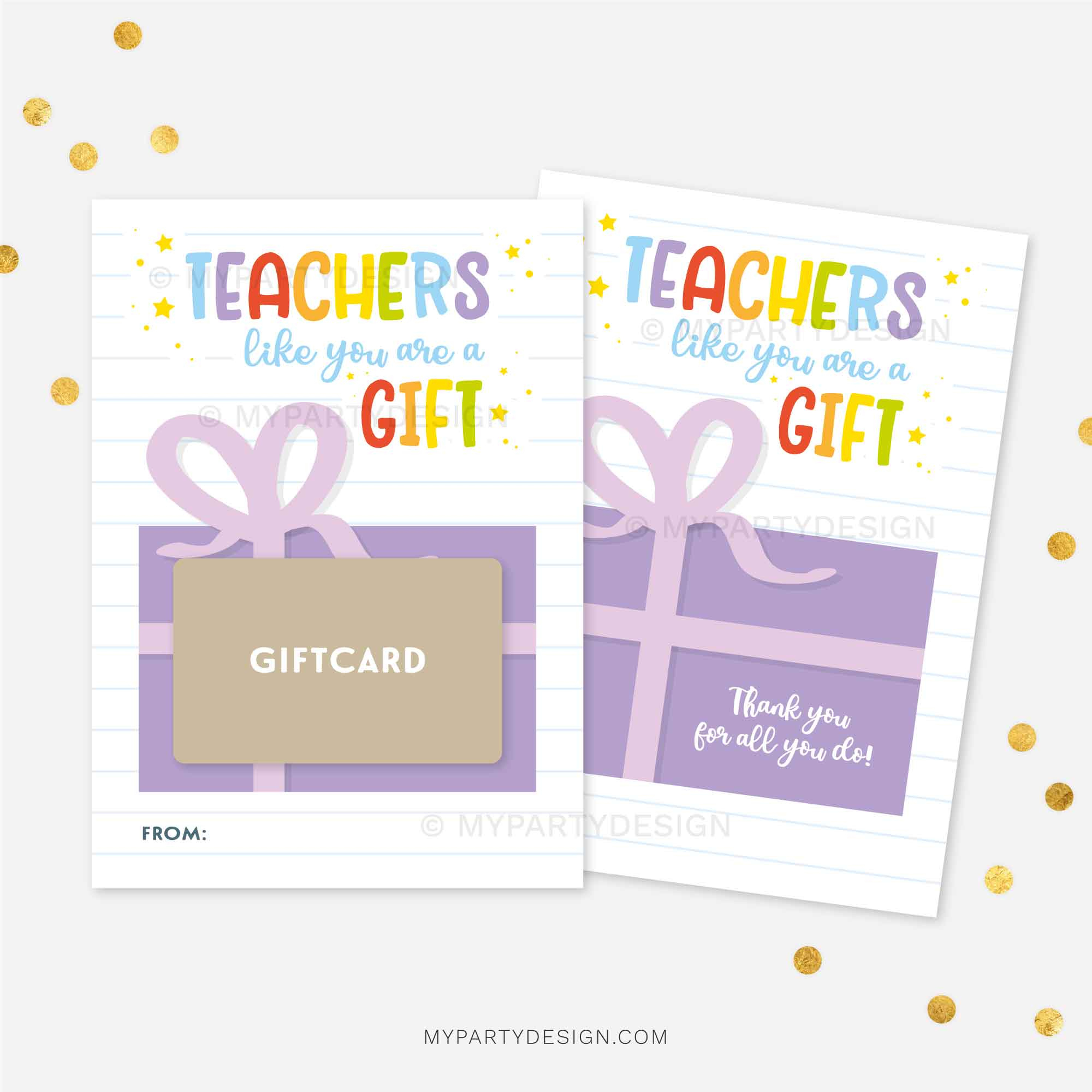 Teachers Like You Gift Card Holder, Printable Pdf - My Party Design within Teacher Gift Card Holder Free Printable