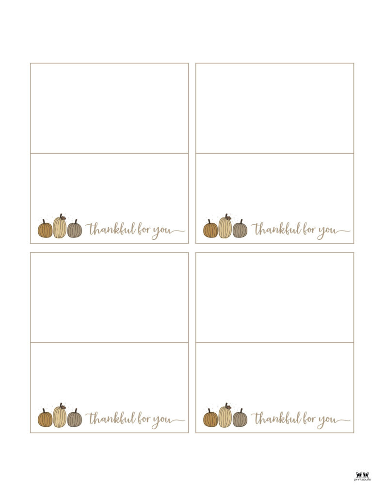 Thanksgiving Place Cards - 15 Free Printable Sets | Printabulls within Free Printable Thanksgiving Name Place Cards
