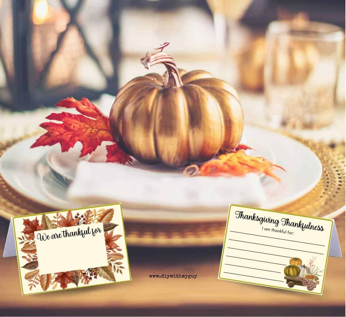 Thanksgiving Place Cards Free Printable - Diy With My Guy for Free Printable Place Cards For Thanksgiving Dinner