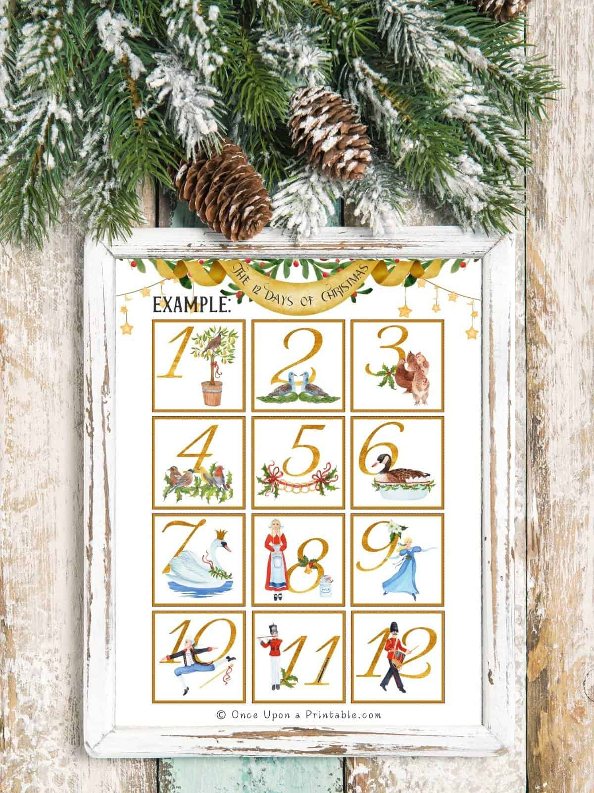 The 12 Days Of Christmas Countdowns (Free To Print!) - Once Upon A throughout Printable 12 Days Of Christmas Images Free Download