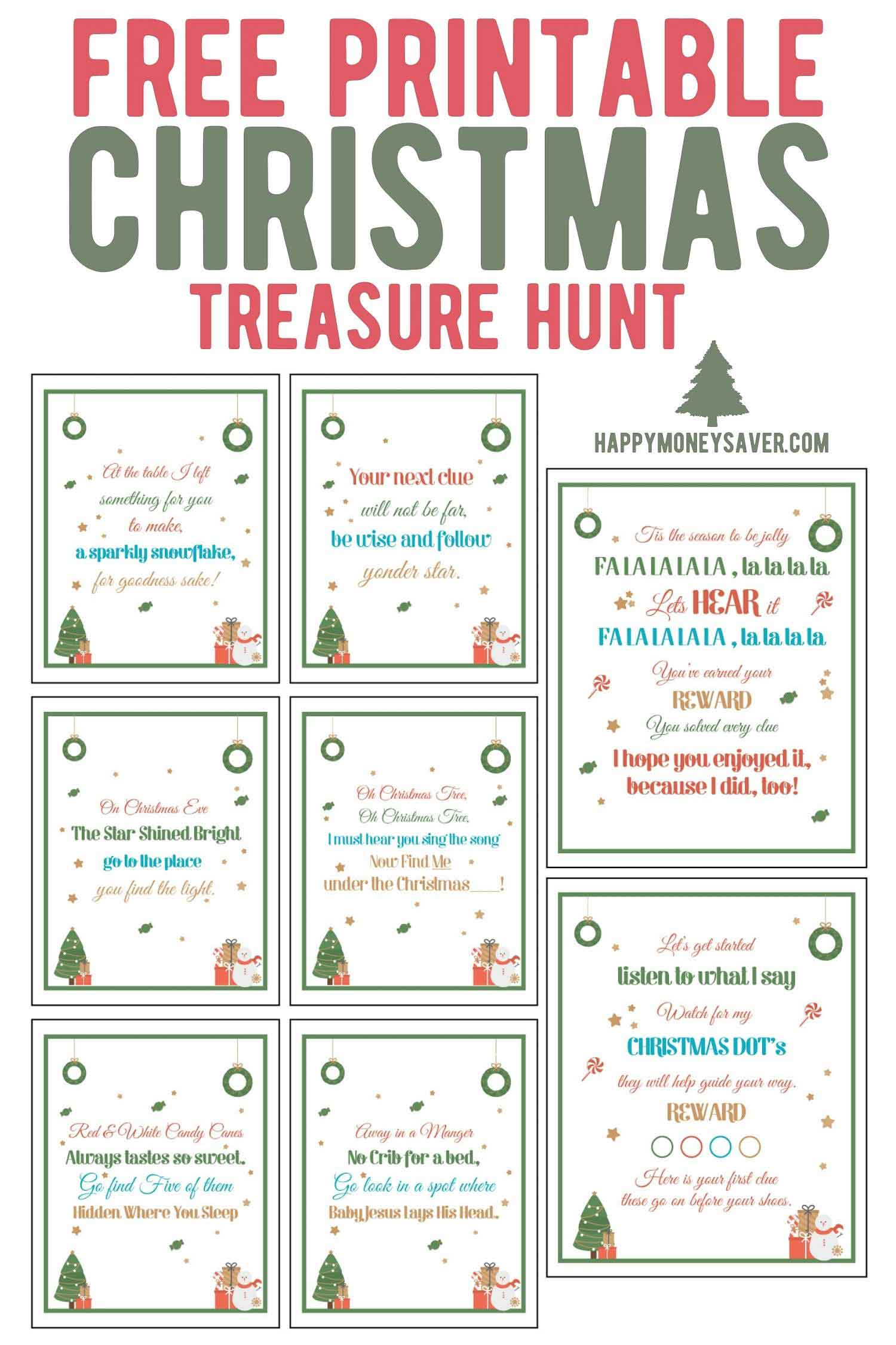 The Ultimate Christmas Treasure Hunt + Free Printable with Christmas Scavenger Hunt Free Printables