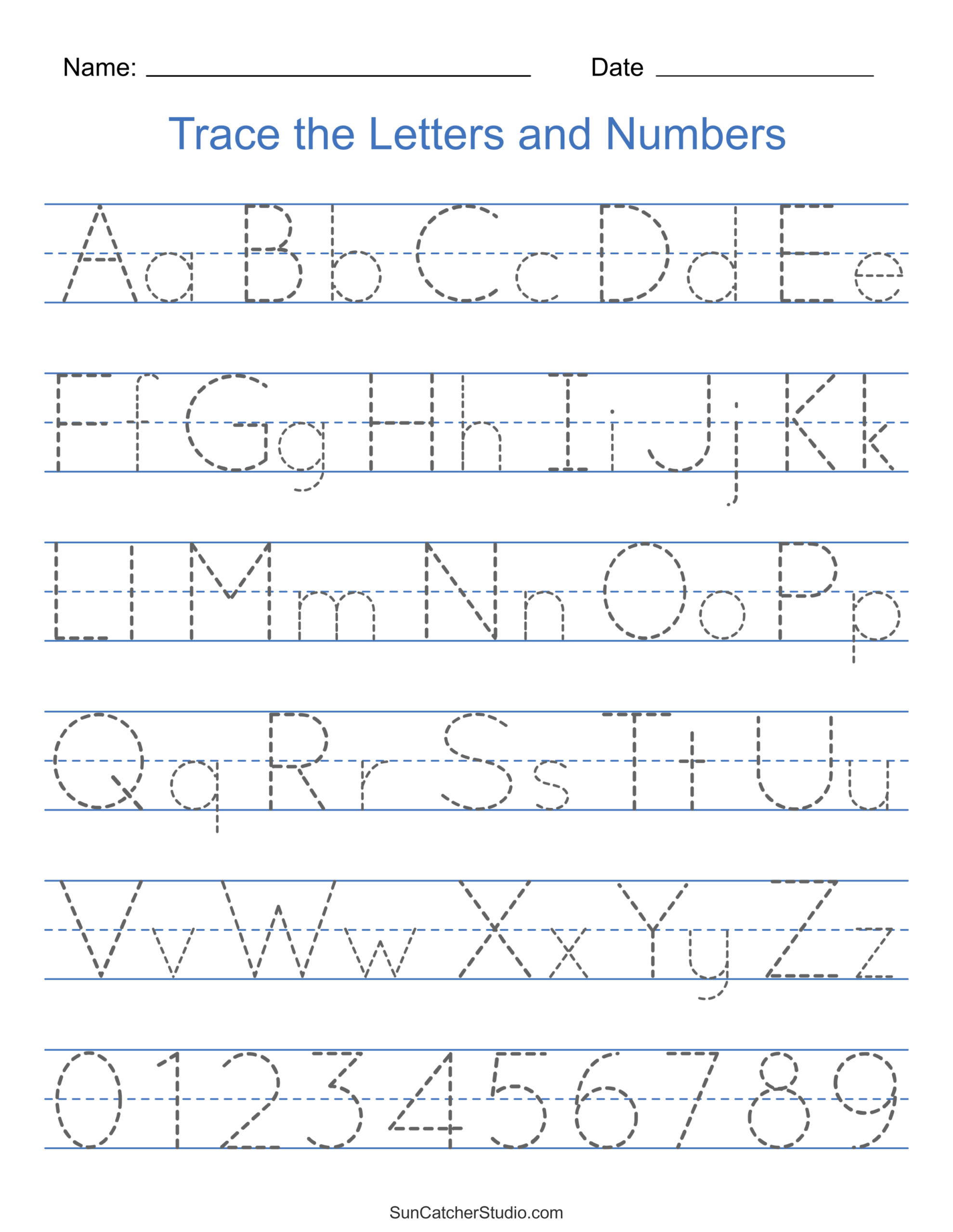 Tracing Alphabet Letters (Printable Handwriting Worksheets) – Free regarding Free Printable Tracing Letters of the Alphabet