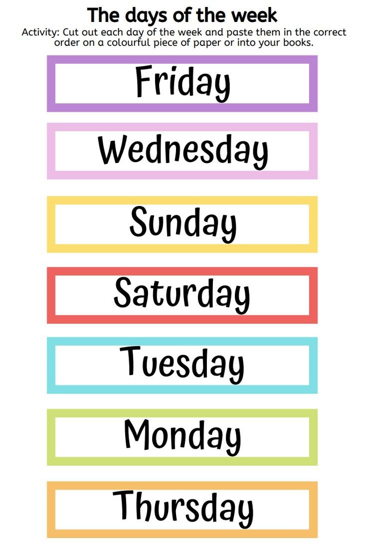 Unjumble The Days Of The Week Freebie intended for Days Of The Week Free Printables
