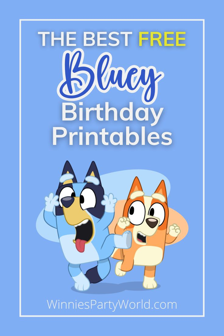 Unleash The Fun With Free Bluey Birthday Party Printables! throughout Free Printable Bluey Cake Topper