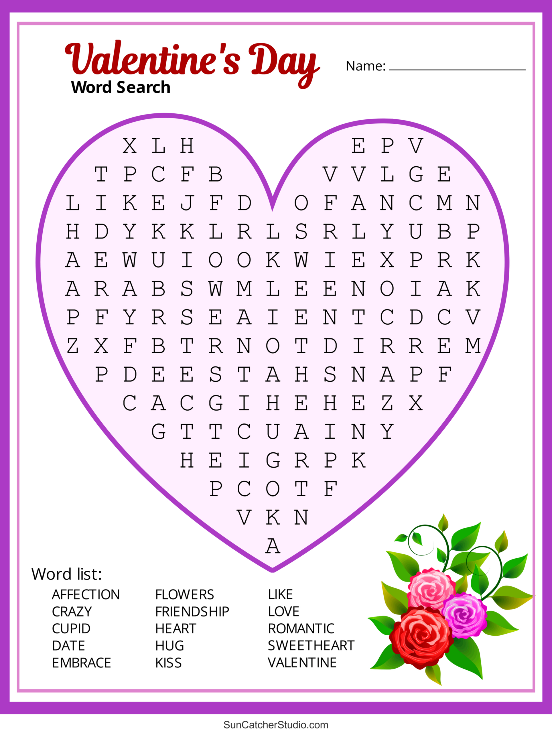 Valentine'S Day Word Search (Free Printable Pdf Puzzles) – Free with regard to Free Printable Valentines Day Word Searches