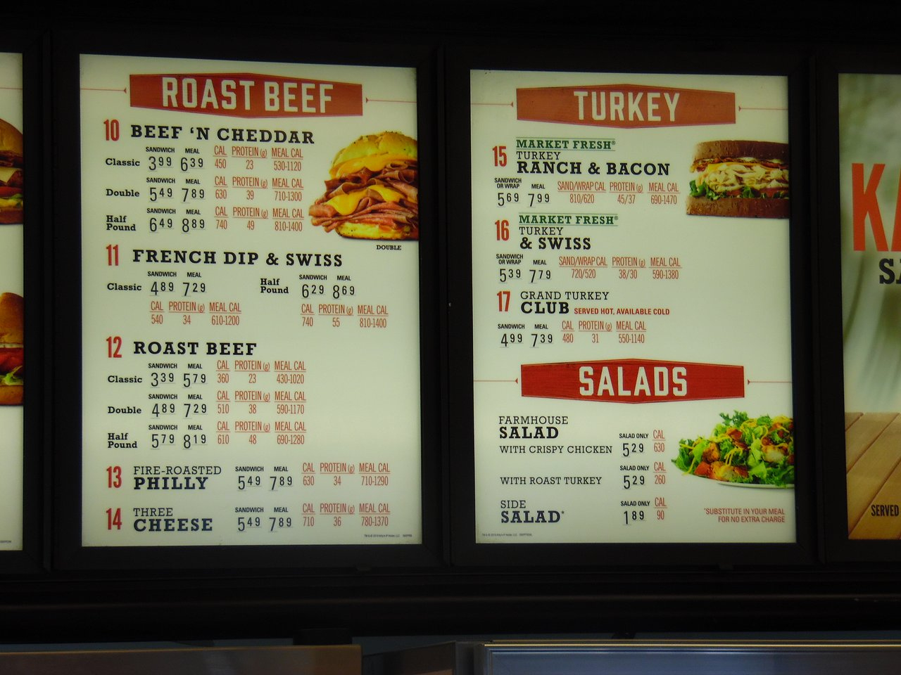 Wall Menu - Picture Of Arby'S, Statesville - Tripadvisor with regard to Printable Arby's Menu with Pictures and Prices