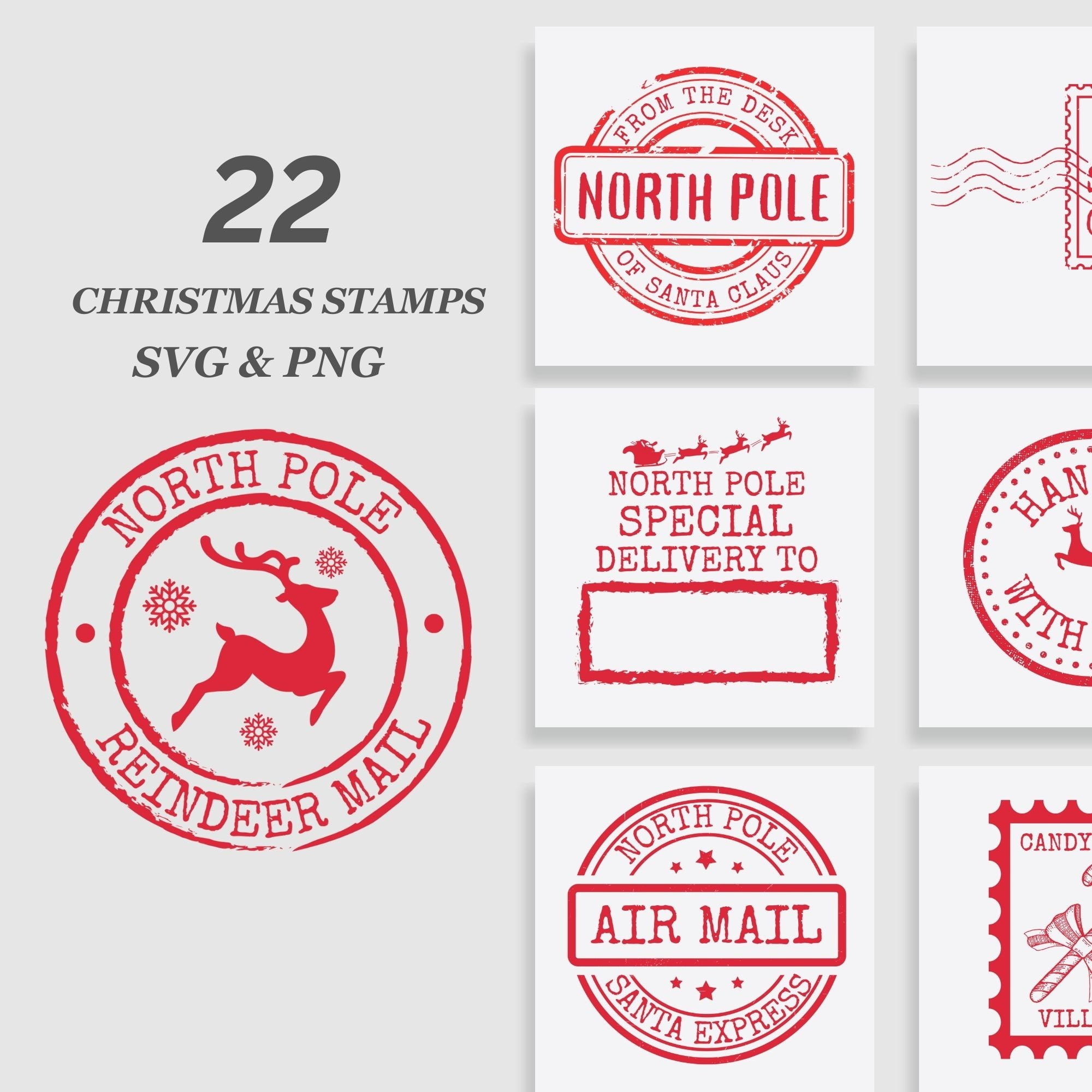 Weihnachtsstempel Svg-Bundle, Nordpol-Svg-Bundle with regard to Printable Stamp From North Pole