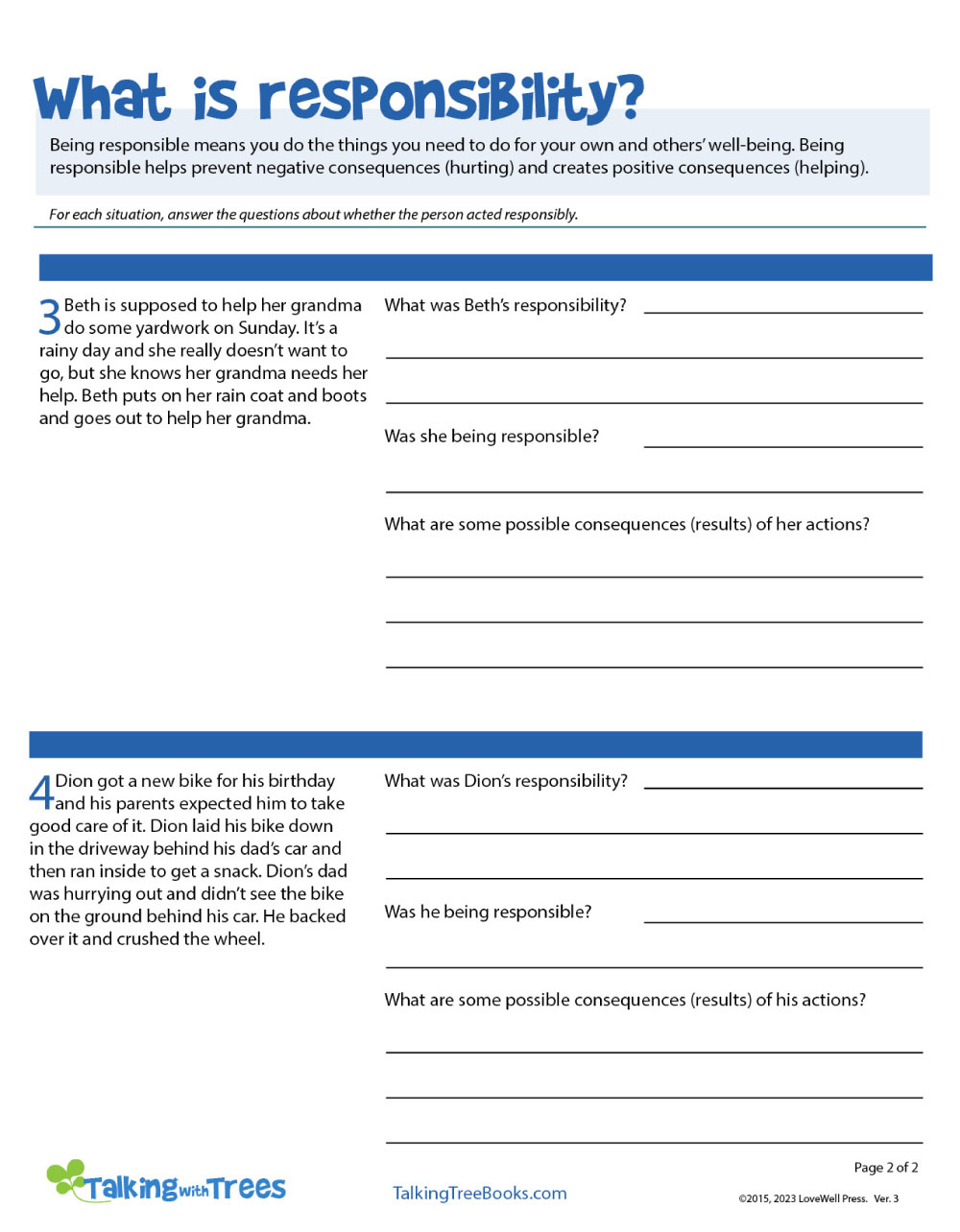 What Is Responsibility Worksheet with Free Printable Responsibility Worksheets